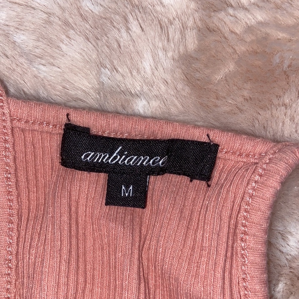 Pink Ribbed Halter Tank - Picture 3 of 3